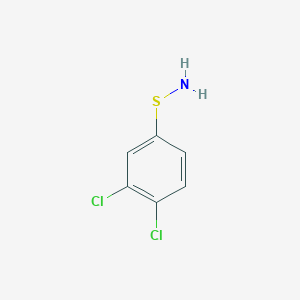 molecular formula C6H5Cl2NS B14595596 S-(3,4-Dichlorophenyl)-(thiohydroxylamine) CAS No. 61076-35-5