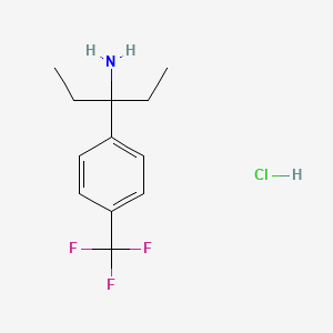 molecular formula C12H17ClF3N B1459564 3-[4-(Trifluoromethyl)phenyl]pentan-3-amine hydrochloride CAS No. 667916-89-4