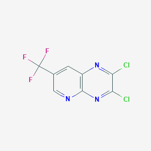 molecular formula C8H2Cl2F3N3 B1459573 2,3-Dichloro-7-(trifluoromethyl)pyrido[2,3-b]pyrazine CAS No. 1429376-74-8