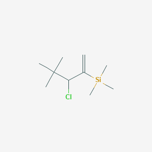 molecular formula C10H21ClSi B14595772 Silane, (2-chloro-3,3-dimethyl-1-methylenebutyl)trimethyl- CAS No. 61628-64-6