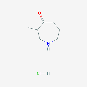 molecular formula C7H14ClNO B1459578 3-Methylazepan-4-one hydrochloride CAS No. 56515-23-2