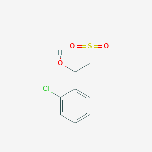 molecular formula C9H11ClO3S B1459582 1-(2-Chlorophenyl)-2-(methylsulfonyl)ethanol CAS No. 1249591-96-5