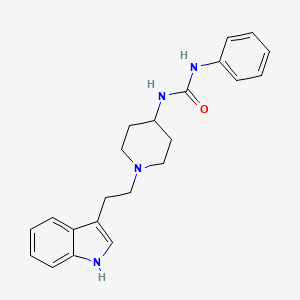 molecular formula C22H26N4O B14595827 N-{1-[2-(1H-Indol-3-yl)ethyl]piperidin-4-yl}-N'-phenylurea CAS No. 61220-12-0