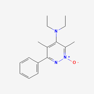 molecular formula C16H21N3O B14595857 N,N-Diethyl-3,5-dimethyl-2-oxo-6-phenyl-2lambda~5~-pyridazin-4-amine CAS No. 60325-93-1