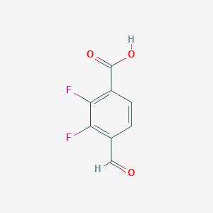 molecular formula C8H4F2O3 B1459594 2,3-Difluoro-4-formylbenzoic acid CAS No. 1897016-64-6