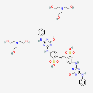 molecular formula C34H30N10O8S2.2C6H15NO3<br>C46H60N12O14S2 B14595968 Einecs 262-621-5 CAS No. 61136-17-2