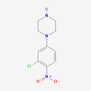 molecular formula C10H12ClN3O2 B1459597 1-(3-Chloro-4-nitrophenyl)piperazine CAS No. 1681039-26-8