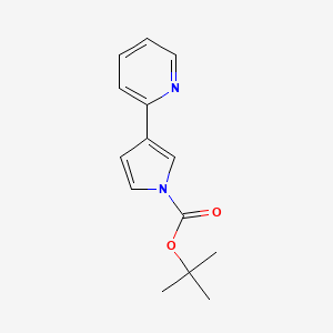 molecular formula C14H16N2O2 B1459600 tert-butyl 3-(pyridin-2-yl)-1H-pyrrole-1-carboxylate CAS No. 1492663-36-1