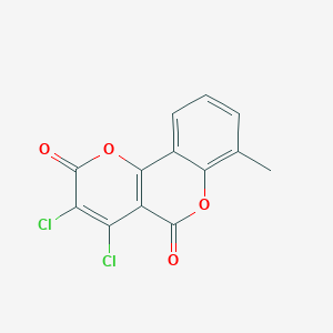 molecular formula C13H6Cl2O4 B14596003 3,4-Dichloro-7-methyl-2H,5H-pyrano[3,2-c][1]benzopyran-2,5-dione CAS No. 61189-38-6