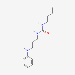molecular formula C16H27N3O B14596078 N-Butyl-N'-{3-[ethyl(phenyl)amino]propyl}urea CAS No. 60810-02-8