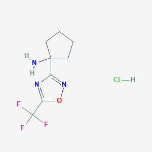 1-[5-(Trifluoromethyl)-1,2,4-oxadiazol-3-yl]cyclopentan-1-amine hydrochloride