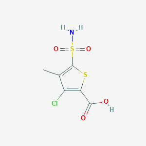 3-Chloro-4-methyl-5-sulfamoylthiophene-2-carboxylic acid
