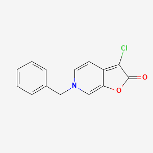 molecular formula C14H10ClNO2 B14596183 Furo[2,3-c]pyridin-2(6H)-one, 3-chloro-6-(phenylmethyl)- CAS No. 61603-35-8