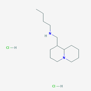 molecular formula C14H30Cl2N2 B1459622 butyl[(octahydro-1H-quinolizin-1-yl)methyl]amine dihydrochloride CAS No. 1803595-61-0
