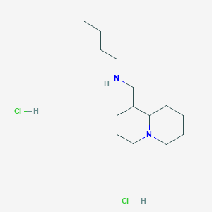 molecular formula C14H30Cl2N2 B1459622 N-(Octahydro-2H-quinolizin-1-ylmethyl)butan-1-amine dihydrochloride CAS No. 1803595-61-0