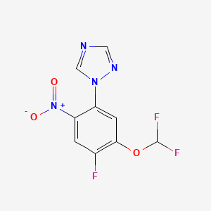 1-[5-(difluoromethoxy)-4-fluoro-2-nitrophenyl]-1H-1,2,4-triazole