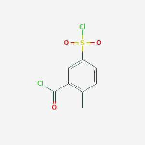 molecular formula C8H6Cl2O3S B1459624 5-(Chlorosulfonyl)-2-methylbenzoyl chloride CAS No. 1426437-45-7