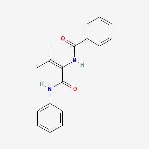 molecular formula C18H18N2O2 B14596261 Benzamide, N-[2-methyl-1-[(phenylamino)carbonyl]-1-propenyl]- CAS No. 60676-53-1