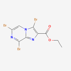 molecular formula C9H6Br3N3O2 B1459628 Ethyl 3,6,8-tribromoimidazo[1,2-a]pyrazine-2-carboxylate CAS No. 1252597-77-5