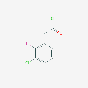 molecular formula C8H5Cl2FO B1459632 (3-Chloro-2-fluorophenyl)acetyl chloride CAS No. 1040861-09-3