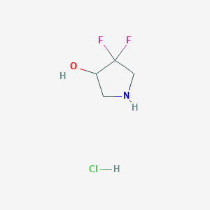molecular formula C4H8ClF2NO B1459636 4,4-Difluoropyrrolidin-3-ol hydrochloride CAS No. 1638764-82-5
