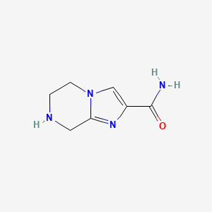 molecular formula C7H10N4O B1459638 5,6,7,8-Tetrahydroimidazo[1,2-a]pyrazine-2-carboxamide CAS No. 1621324-37-5