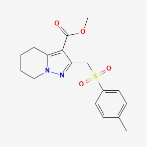 molecular formula C17H20N2O4S B1459648 methyl 2-[(4-methylbenzenesulfonyl)methyl]-4H,5H,6H,7H-pyrazolo[1,5-a]pyridine-3-carboxylate CAS No. 1616500-59-4
