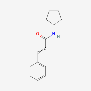 molecular formula C14H17NO B14596480 N-cyclopentyl-3-phenylprop-2-enamide CAS No. 59831-97-9