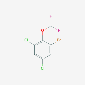 molecular formula C7H3BrCl2F2O B1459652 1-Bromo-3,5-dichloro-2-(difluoromethoxy)benzene CAS No. 1417567-38-4