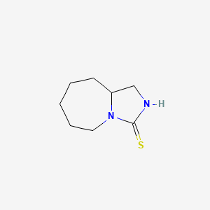 molecular formula C8H14N2S B14596533 Octahydro-3H-imidazo[1,5-a]azepine-3-thione CAS No. 60870-76-0