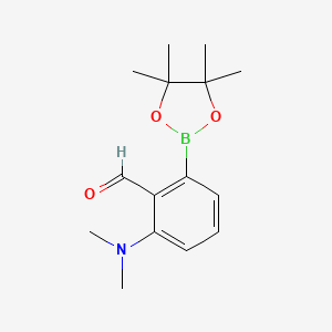 2-(Dimethylamino)-6-(4,4,5,5-tetramethyl-1,3,2-dioxaborolan-2-yl)benzaldehyde
