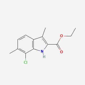 3,6-Dimethyl-7-chloroindole-2-ethyl carboxylate