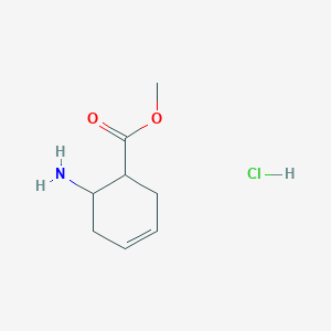 molecular formula C8H14ClNO2 B1459672 Methyl 6-aminocyclohex-3-ene-1-carboxylate hydrochloride CAS No. 1987680-47-6