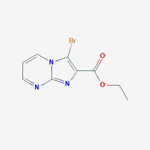 molecular formula C9H8BrN3O2 B145968 Ethyl 3-bromoimidazo[1,2-a]pyrimidine-2-carboxylate CAS No. 134044-63-6