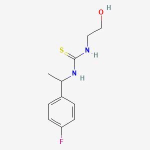 molecular formula C11H15FN2OS B14597084 N-[1-(4-Fluorophenyl)ethyl]-N'-(2-hydroxyethyl)thiourea CAS No. 61290-52-6