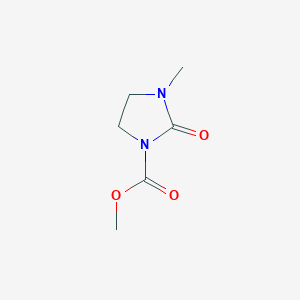 molecular formula C6H10N2O3 B14597115 Methyl 3-methyl-2-oxoimidazolidine-1-carboxylate CAS No. 61076-69-5