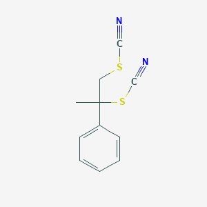 molecular formula C11H10N2S2 B14597261 Thiocyanic acid, 1-methyl-1-phenyl-1,2-ethanediyl ester CAS No. 60212-11-5