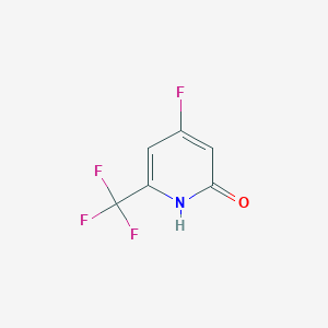 molecular formula C6H3F4NO B1459729 4-Fluoro-2-hydroxy-6-(trifluoromethyl)pyridine CAS No. 1227509-03-6