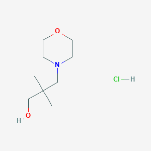 molecular formula C9H20ClNO2 B1459737 2,2-Dimethyl-3-morpholin-4-yl-propan-1-ol hydrochloride CAS No. 878767-58-9