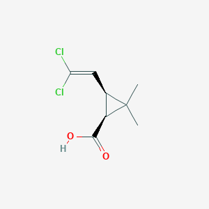 molecular formula C8H10Cl2O2 B145974 顺式-3-(2,2-二氯乙烯基)-2,2-二甲基环丙烷羧酸 CAS No. 59042-49-8