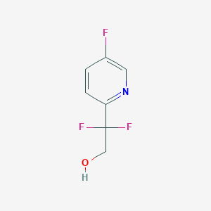 molecular formula C7H6F3NO B1459746 2,2-Difluoro-2-(5-fluoropyridin-2-yl)ethanol CAS No. 1824012-53-4