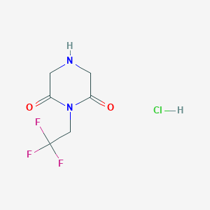 1-(2,2,2-Trifluoroethyl)piperazine-2,6-dione hydrochloride
