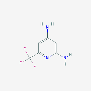 molecular formula C6H6F3N3 B1459761 2,4-Diamino-6-(trifluoromethyl)pyridine CAS No. 1227507-98-3
