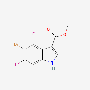 molecular formula C10H6BrF2NO2 B1459762 methyl 5-bromo-4,6-difluoro-1H-indole-3-carboxylate CAS No. 1638763-46-8