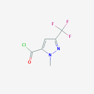 molecular formula C6H4ClF3N2O B145977 1-methyl-3-(trifluoromethyl)-1H-pyrazole-5-carbonyl chloride CAS No. 129768-24-7