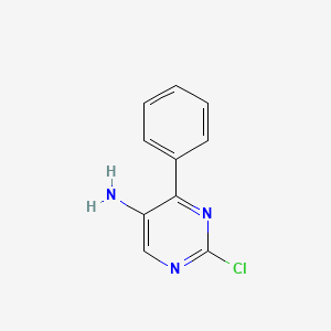 molecular formula C10H8ClN3 B1459780 2-Chloro-4-phenylpyrimidin-5-amine CAS No. 1812201-89-0