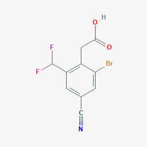 2-[2-Bromo-4-cyano-6-(difluoromethyl)phenyl]acetic acid