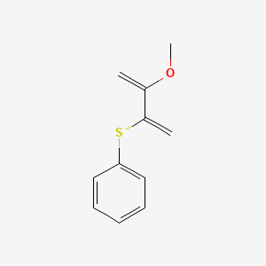 molecular formula C11H12OS B14597910 Benzene, [(2-methoxy-1-methylene-2-propenyl)thio]- CAS No. 60603-16-9