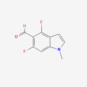 molecular formula C10H7F2NO B1459796 4,6-Difluoro-1-methyl-1H-indole-5-carbaldehyde CAS No. 1823324-74-8