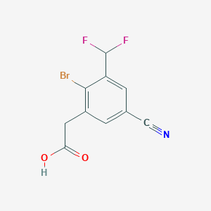 2-[2-Bromo-5-cyano-3-(difluoromethyl)phenyl]acetic acid